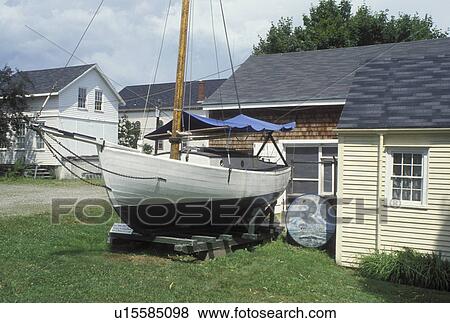 Stock Photo -  Searsport, ME, Maine, Penobscot Marine Museum in Historic Searsport.. Fotosearch