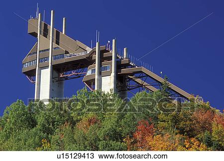ski jump, Lake Placid, The Adirondacks, NY, New York, Ski Jump at the Olympic Complex at the resort town of Lake Placid in the autumn. View Large Photo Image Stock Image - ski jump, Lake Placid, The Adirondacks, NY, New York, Ski Jump at the Olympic Complex at the resort town of Lake Placid in the autumn.. Fotosearch