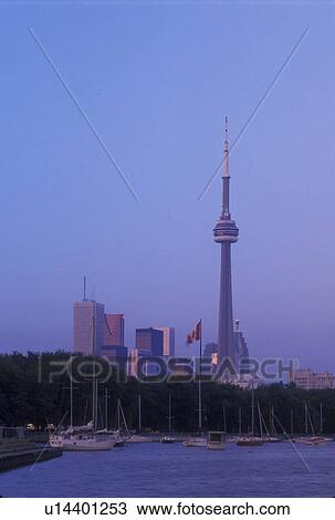 skyline, Toronto, Canada, Ontario, Lake Ontario, CN Tower and skyline of downtown Toronto along Toronto Inner Harbor on Lake Ontario. View Large Photo Image Stock Image - skyline, Toronto, Canada, Ontario, Lake Ontario, CN Tower and skyline of downtown Toronto along Toronto Inner Harbor on Lake Ontario.. Fotosearch