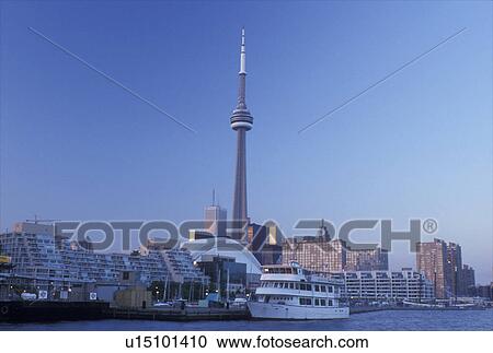 skyline, Toronto, Canada, Ontario, Lake Ontario, CN Tower and skyline of downtown Toronto from Toronto Inner Harbor on Lake Ontario. View Large Photo Image Stock Image - skyline, Toronto, Canada, Ontario, Lake Ontario, CN Tower and skyline of downtown Toronto from Toronto Inner Harbor on Lake Ontario.. Fotosearch