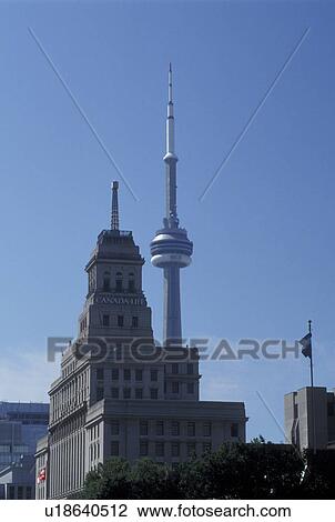 skyline, Toronto, Canada, Ontario, Canada Life building and CN Tower in downtown Toronto. View Large Photo Image Stock Image - skyline, Toronto, Canada, Ontario, Canada Life building and CN Tower in downtown Toronto. . Fotosearch