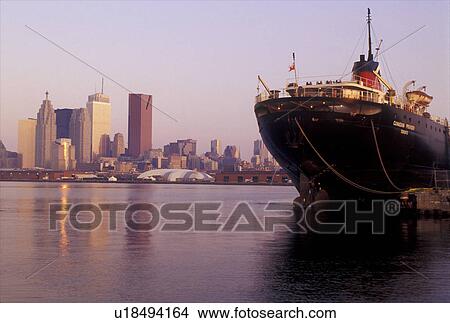 skyline, Toronto, Ontario, Canada, Lake Ontario, Skyline of downtown Toronto from Toronto Inner Harbor on Lake Ontario. View Large Photo Image Picture - skyline, Toronto, Ontario, Canada, Lake Ontario, Skyline of downtown Toronto from Toronto Inner Harbor on Lake Ontario.. Fotosearch