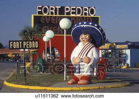 Stock Image -  South of the Border, Fort Pedro, SC, South Carolina, NC, Fort Pedro at the South of the Border toursit attraction off of I-95 the South Carolina and North Carolina border.. Fotosearch