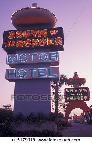 Stock Photo -  South of the Border, SC, NC, South Carolina, Statue of Pedro at the South of the Border off of I-95 the South Carolina and North Carolina border.. Fotosearch