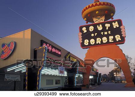Stock Photo -  South of the Border, SC, South Carolina, NC, Statue of Pedro at the South of the Border off of I-95 the South Carolina and North Carolina border.. Fotosearch