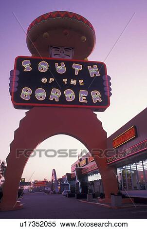 Stock Photography -  South of the Border, SC, South Carolina, NC, Statue of Pedro at the South of the Border off of I-95 the South Carolina and North Carolina border.. Fotosearch