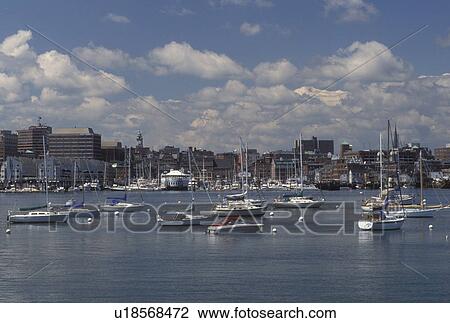 South Portland, ME, Maine, Boats buoyed in Portland Harbor on Casco Bay. View Large Photo Image Stock Image - South Portland, ME, Maine, Boats buoyed in Portland Harbor on Casco Bay.. Fotosearch