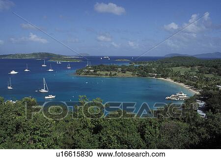 St. John, U. S. Virgin Islands, Caribbean, USVI, Scenic view of Caneel Bay on Saint John Island. View Large Photo Image Stock Image - St. John, U. S. Virgin Islands, Caribbean, USVI, Scenic view of Caneel Bay on Saint John Island.. Fotosearch