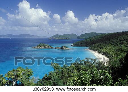 St. John, Virgin Islands National Park, Caribbean, U. S. Virgin Islands, USVI, Scenic view of Trunk Bay Beach in Virgin Islands Nat'l Park on Saint John Island. View Large Photo Image Stock Image - St. John, Virgin Islands National Park, Caribbean, U. S. Virgin Islands, USVI, Scenic view of Trunk Bay Beach in Virgin Islands Nat'l Park on Saint John Island.. Fotosearch