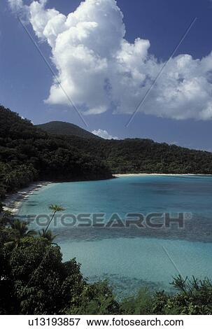 St. John, Virgin Islands National Park, U. S. Virgin Islands, Caribbean, USVI, Scenic view of Hawksnest Bay in Virgin Islands Nat'l Park on Saint John Island. View Large Photo Image Stock Photo - St. John, Virgin Islands National Park, U. S. Virgin Islands, Caribbean, USVI, Scenic view of Hawksnest Bay in Virgin Islands Nat'l Park on Saint John Island.. Fotosearch