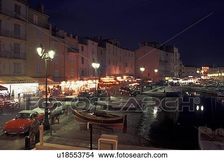 St. Tropez, France, Cote d' Azur, Provence, Var, Europe, View of the waterfront along the harbor of Saint Tropez in the evening on the Mediterranean Sea. View Large Photo Image Picture - St. Tropez, France, Cote d' Azur, Provence, Var, Europe, View of the waterfront along the harbor of Saint Tropez in the evening on the Mediterranean Sea.. Fotosearch