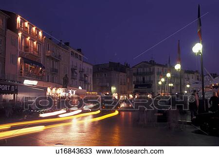 St. Tropez, France, Cote d' Azur, Provence, Var, Europe, Nightlife along the waterfront in Saint Tropez in the evening on the Mediterranean Sea. View Large Photo Image Stock Image - St. Tropez, France, Cote d' Azur, Provence, Var, Europe, Nightlife along the waterfront in Saint Tropez in the evening on the Mediterranean Sea.. Fotosearch