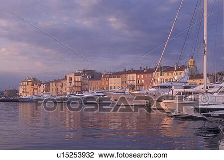 St. Tropez, harbor, France, Cote d' Azur, Provence, Var, Europe, Yachts docked in the harbor of Saint Tropez at sunset on the Mediterranean Sea. View Large Photo Image Stock Image - St. Tropez, harbor, France, Cote d' Azur, Provence, Var, Europe, Yachts docked in the harbor of Saint Tropez at sunset on the Mediterranean Sea.. Fotosearch