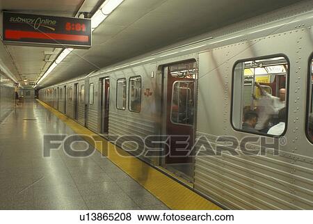 Stock Photo -  subway, Toronto, Canada, Ontario, Dondas Subway Station in Toronto. . Fotosearch