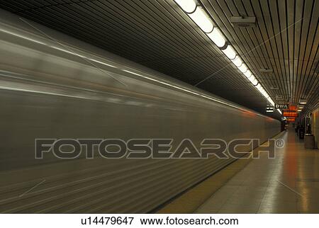 Stock Photo -  subway, Toronto, Canada, Ontario, Dundas Subway Station in Toronto. . Fotosearch