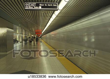 Stock Photograph -  subway, Toronto, Canada, Ontario, Bloor Subway Station in Toronto. . Fotosearch