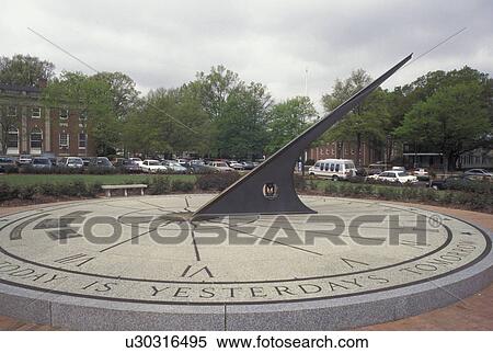 Stock Photography -  sundial, Chapel Hill, NC, UNC, North Carolina, Sundial at Morehead Planetarium on the campus of the University of North Carolina in Chapel Hill.. Fotosearch