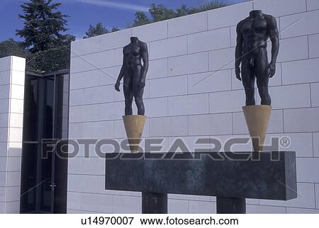 Switzerland, Lausanne, Ouchy, Olympic Museum, Vaud, Statue of a man and woman outside the Musee Olympique in Lausanne, Headquarters of the International Olympic Committee. View Large Photo Image Stock Photo - Switzerland, Lausanne, Ouchy, Olympic Museum, Vaud, Statue of a man and woman outside the Musee Olympique in Lausanne, Headquarters of the International Olympic Committee.. Fotosearch