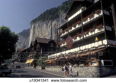 Switzerland, Lauterbrunnen, Bern, Bernese Alps, Bernese Oberland, Europe, Scenic village of Lauterbrunnen in the Bernese Alps. View Large Photo Image Stock Image - Switzerland, Lauterbrunnen, Bern, Bernese Alps, Bernese Oberland, Europe, Scenic village of Lauterbrunnen in the Bernese Alps.. Fotosearch