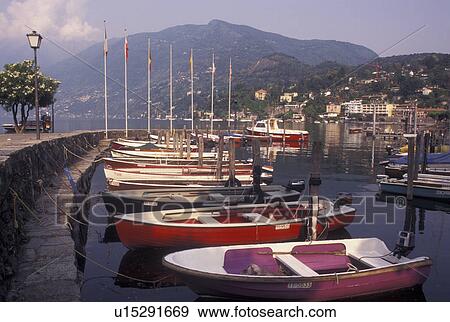 Switzerland, Ticino, Ascona, Boats docked in the harbor along the lakefront of Lake Maggiore in the city of Ascona. View Large Photo Image Stock Photo - Switzerland, Ticino, Ascona, Boats docked in the harbor along the lakefront of Lake Maggiore in the city of Ascona.. Fotosearch