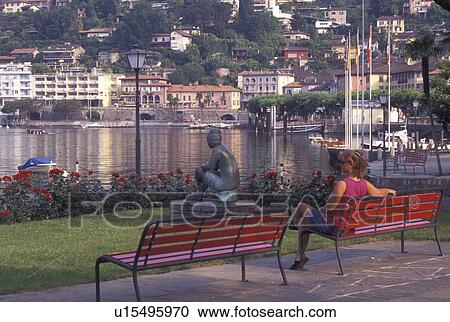 Switzerland, Ticino, Ascona, Lakefront park along Lake Maggiore in the city of Ascona. View Large Photo Image Stock Image - Switzerland, Ticino, Ascona, Lakefront park along Lake Maggiore in the city of Ascona.. Fotosearch