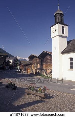 Switzerland, Valais, Goms, Alps, Village of Geschinen in the Canton of Valais in the summer. View Large Photo Image Stock Image - Switzerland, Valais, Goms, Alps, Village of Geschinen in the Canton of Valais in the summer.. Fotosearch