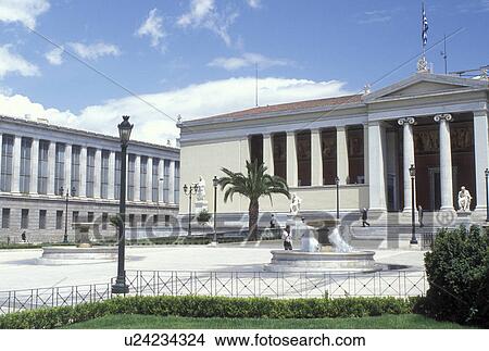 The University of Athens, Athens, Greece, Europe, The National and Kapodistrian University of Athens in downtown Athens. View Large Photo Image Picture - The University of Athens, Athens, Greece, Europe, The National and Kapodistrian University of Athens in downtown Athens.. Fotosearch