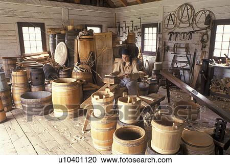 Thunder Bay, Canada, Ontario, Demonstration given by interpreter Inside the Barrel Shop at Old Fort William, Fur Trading Post, in Thunder Bay. View Large Photo Image Stock Image - Thunder Bay, Canada, Ontario, Demonstration given by interpreter Inside the Barrel Shop at Old Fort William, Fur Trading Post, in Thunder Bay.. Fotosearch