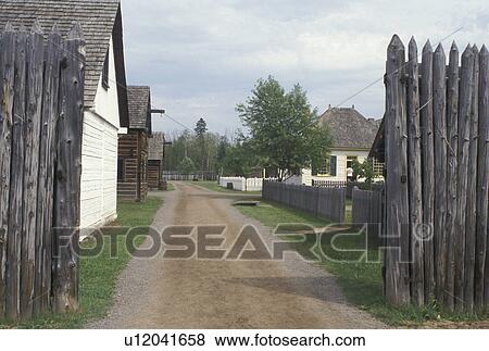Thunder Bay, Canada, Ontario, West Gate at Old Fort William, Fur Trading Post, in Thunder Bay. View Large Photo Image Stock Photo - Thunder Bay, Canada, Ontario, West Gate at Old Fort William, Fur Trading Post, in Thunder Bay.. Fotosearch