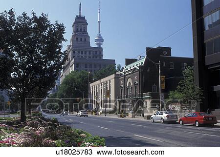 Stock Image -  Toronto, Canada, Ontario, Buildings along University Avenue in downtown Toronto. . Fotosearch