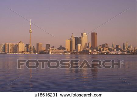 Toronto, Canada, Ontario, Lake Ontario, Skyline of downtown Toronto from Toronto Inner Harbor on Lake Ontario. View Large Photo Image Stock Image - Toronto, Canada, Ontario, Lake Ontario, Skyline of downtown Toronto from Toronto Inner Harbor on Lake Ontario.. Fotosearch