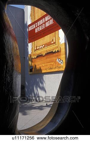 Toronto, Canada, Ontario, Looking through a sculpture outside The Art Gallery of Ontario in downtown Toronto. View Large Photo Image Stock Photograph - Toronto, Canada, Ontario, Looking through a sculpture outside The Art Gallery of Ontario in downtown Toronto. . Fotosearch