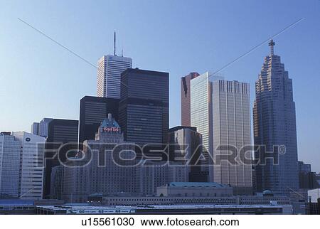 Toronto, Canada, Ontario, Skyline of downtown Toronto. View Large Photo Image Stock Image - Toronto, Canada, Ontario, Skyline of downtown Toronto. . Fotosearch