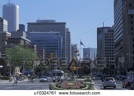 Toronto, Canada, Ontario, View of University Avenue in downtown Toronto. View Large Photo Image Stock Image - Toronto, Canada, Ontario, View of University Avenue in downtown Toronto. . Fotosearch