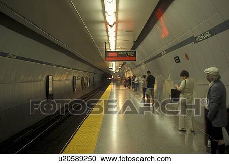 Stock Image -  Toronto, subway, Canada, Ontario, Queen's Park Subway Station in Toronto. . Fotosearch