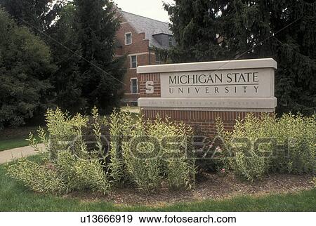 university, East Lansing, MI, Michigan, MSU, Entrance sign to Michigan State University. View Large Photo Image Stock Photo - university, East Lansing, MI, Michigan, MSU, Entrance sign to Michigan State University.. Fotosearch