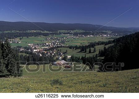 Vallee de Joux, Switzerland, Vaud, Jura Mountains, Scenic view of Vallee de Joux in the Jura mountain region. View Large Photo Image Stock Photography - Vallee de Joux, Switzerland, Vaud, Jura Mountains, Scenic view of Vallee de Joux in the Jura mountain region.. Fotosearch