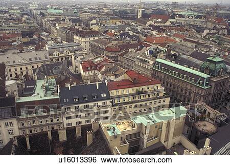 Vienna, Austria, Wien, Aerial view of Vienna. View Large Photo Image Stock Photograph - Vienna, Austria, Wien, Aerial view of Vienna.. Fotosearch