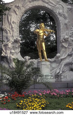 Vienna, Austria, Wien, Johann Strauss Monument in the City Park in Vienna View Large Photo Image Stock Photo - Vienna, Austria, Wien, Johann Strauss Monument in the City Park in Vienna. Fotosearch