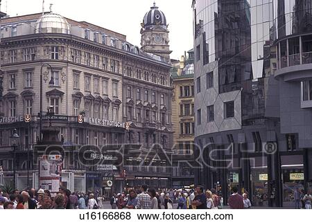 Vienna, Austria, Wien, Stephansplatz in downtown Vienna. View Large Photo Image Stock Photo - Vienna, Austria, Wien, Stephansplatz in downtown Vienna.. Fotosearch