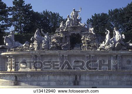 Vienna, Schonbrunn Palace, Austria, Wien, Neptune Fountain statue on the grounds of Schloss Schonbrunn. View Large Photo Image Stock Image - Vienna, Schonbrunn Palace, Austria, Wien, Neptune Fountain statue on the grounds of Schloss Schonbrunn.. Fotosearch