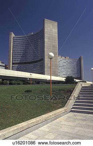 Stock Photograph -  Vienna, United Nations Office, Austria, Wien, International Center, UNO City, Donau City, UN, UNO, UNOV. Fotosearch