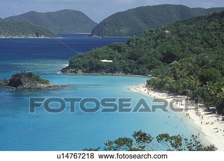 Virgin Islands National Park, St. John, U. S. Virgin Islands, Caribbean, USVI, Scenic view of Trunk Bay Beach in Virgin Islands Nat'l Park on Saint John Island. View Large Photo Image Stock Photo - Virgin Islands National Park, St. John, U. S. Virgin Islands, Caribbean, USVI, Scenic view of Trunk Bay Beach in Virgin Islands Nat'l Park on Saint John Island.. Fotosearch