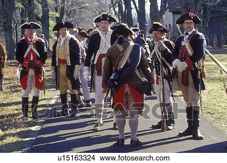 Picture -  Washington Crossing Historic Park, PA, Pennsylvania, 225th Anniversary of General George Washington and his soldiers crossing the Delaware re-enactment on Christmas Day in the McConkey's Ferry Section of Washington Crossing Historic Park.. Fotosearch