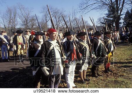 Stock Photo -  Washington Crossing Historic Park, PA, Pennsylvania, 225th Anniversary of General George Washington and his soldiers crossing the Delaware re-enactment on Christmas Day in the McConkey's Ferry Section of Washington Crossing Historic Park.. Fotosearch
