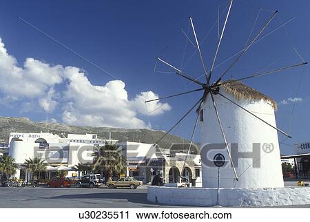 windmill, Paros, Greek Islands, Parikia, Cyclades, Greece, Europe, Windmill with thatched roof along the waterfront in the town of Parikia on Paros Island. View Large Photo Image Stock Image - windmill, Paros, Greek Islands, Parikia, Cyclades, Greece, Europe, Windmill with thatched roof along the waterfront in the town of Parikia on Paros Island.. Fotosearch