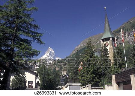 Zermatt, Switzerland, Valais, Alps, Matterhorn, Mountain resort village of Zermatt with a view of the Matterhorn in the Swiss Alps. View Large Photo Image Stock Image - Zermatt, Switzerland, Valais, Alps, Matterhorn, Mountain resort village of Zermatt with a view of the Matterhorn in the Swiss Alps.. Fotosearch