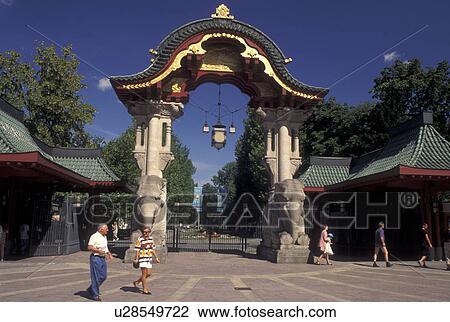 zoo, Berlin, Germany, Europe, Elephant gate at the entrance to the Zoological Park in Tiergarten. View Large Photo Image Stock Image - zoo, Berlin, Germany, Europe, Elephant gate at the entrance to the Zoological Park in Tiergarten. . Fotosearch