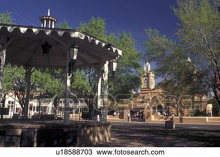 Albuquerque, NM, New Mexico, Old Town Plaza  View Large Photo Image Stock Image -  Albuquerque, NM, New Mexico, Old Town Plaza . Fotosearch
