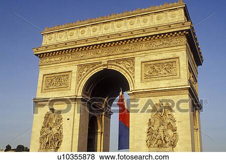 Arc de Triomphe, Paris, Ile de France, France, Europe, The French Flag hangs inside the Arc de Triomphe in Paris at Place Charles de Gaulle Etoile. View Large Photo Image Stock Photo - Arc de Triomphe, Paris, Ile de France, France, Europe, The French Flag hangs inside the Arc de Triomphe in Paris at Place Charles de Gaulle Etoile.. Fotosearch